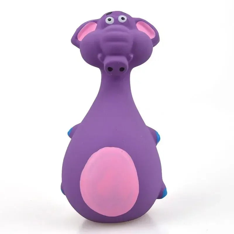 Squeaky Dog Rubber Toys Bite Resistant Dog Latex Chew Toy Animal Shape Puppy Sound Toy Pet Supplies For Small Medium Large Dog