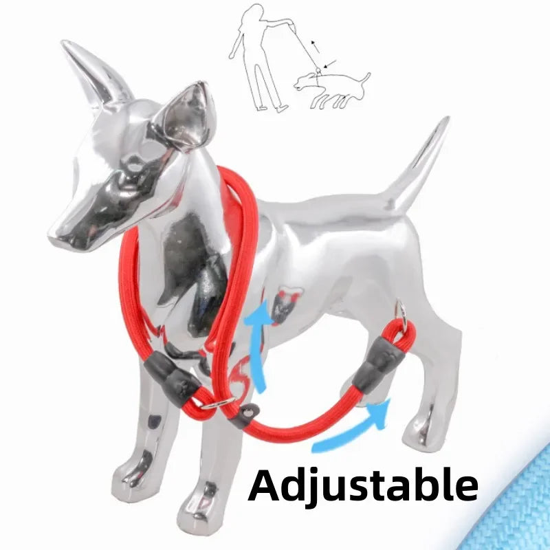 Dog Collar P Chain for Dog Walking Adjustable Dogs Collar P Rope Pet Collars Nylon Dogs Harness Puppy Training Rope Pet Supplies