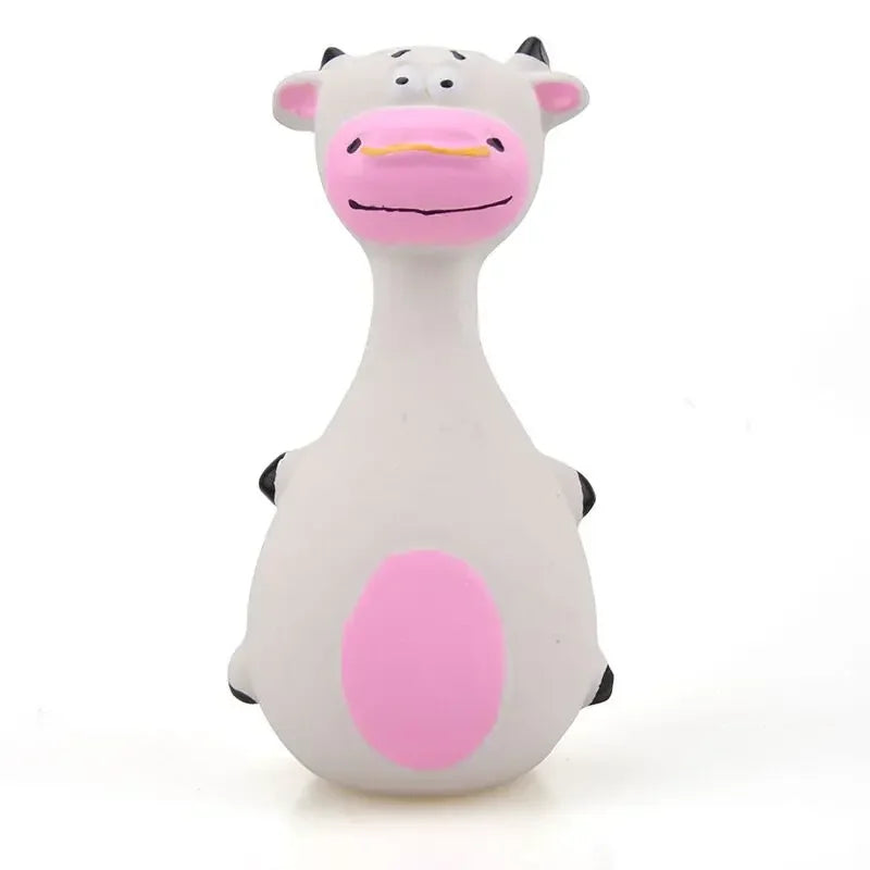 Squeaky Dog Rubber Toys Bite Resistant Dog Latex Chew Toy Animal Shape Puppy Sound Toy Pet Supplies For Small Medium Large Dog