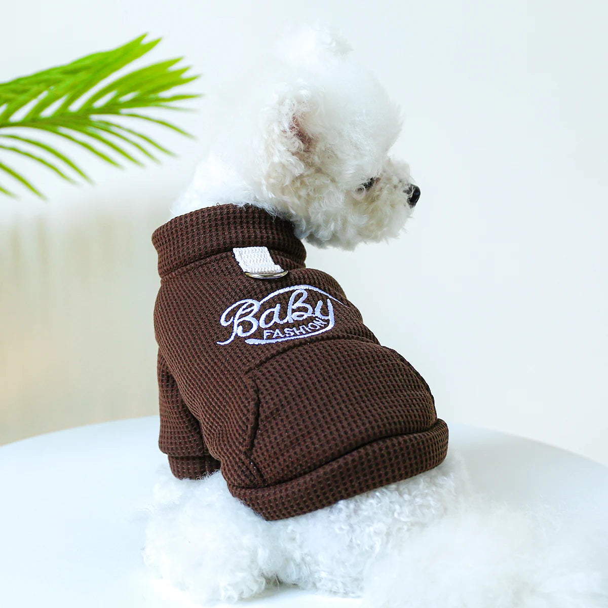 1PC Pet Clothing Dog Cat Autumn and Winter Plush Thickened Warm Pullover Round Neck With Drawstring Buckle For Small Medium Dogs